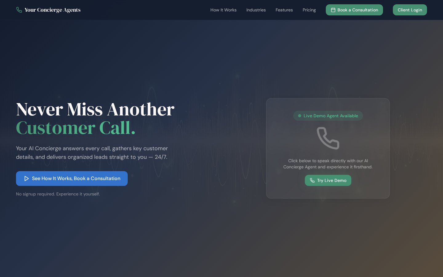 Your Concierge Agents website presentation